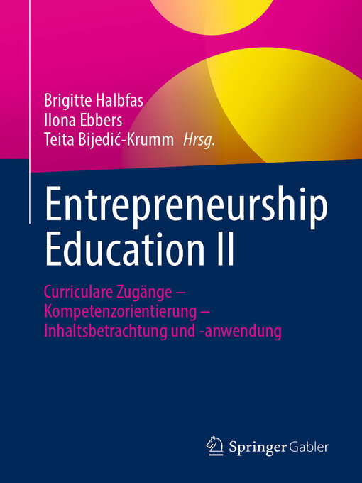 Title details for Entrepreneurship Education II by Brigitte Halbfas - Available